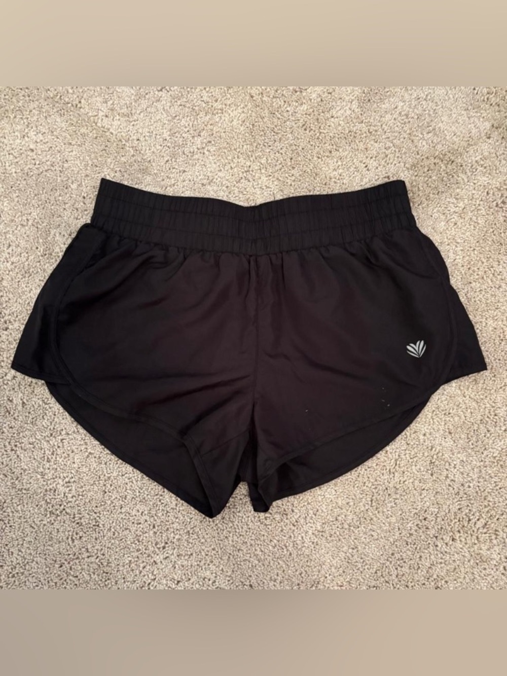 Forever 21 Black Athletic Shorts with Subtle Logo